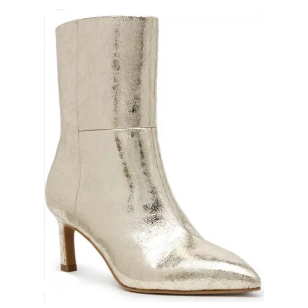New! DV by Dolce Vita Gradie Kitten HeelBoot Gold Sz‎ 6.5 $120